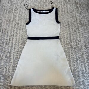 Zara Women's White and Black Dress